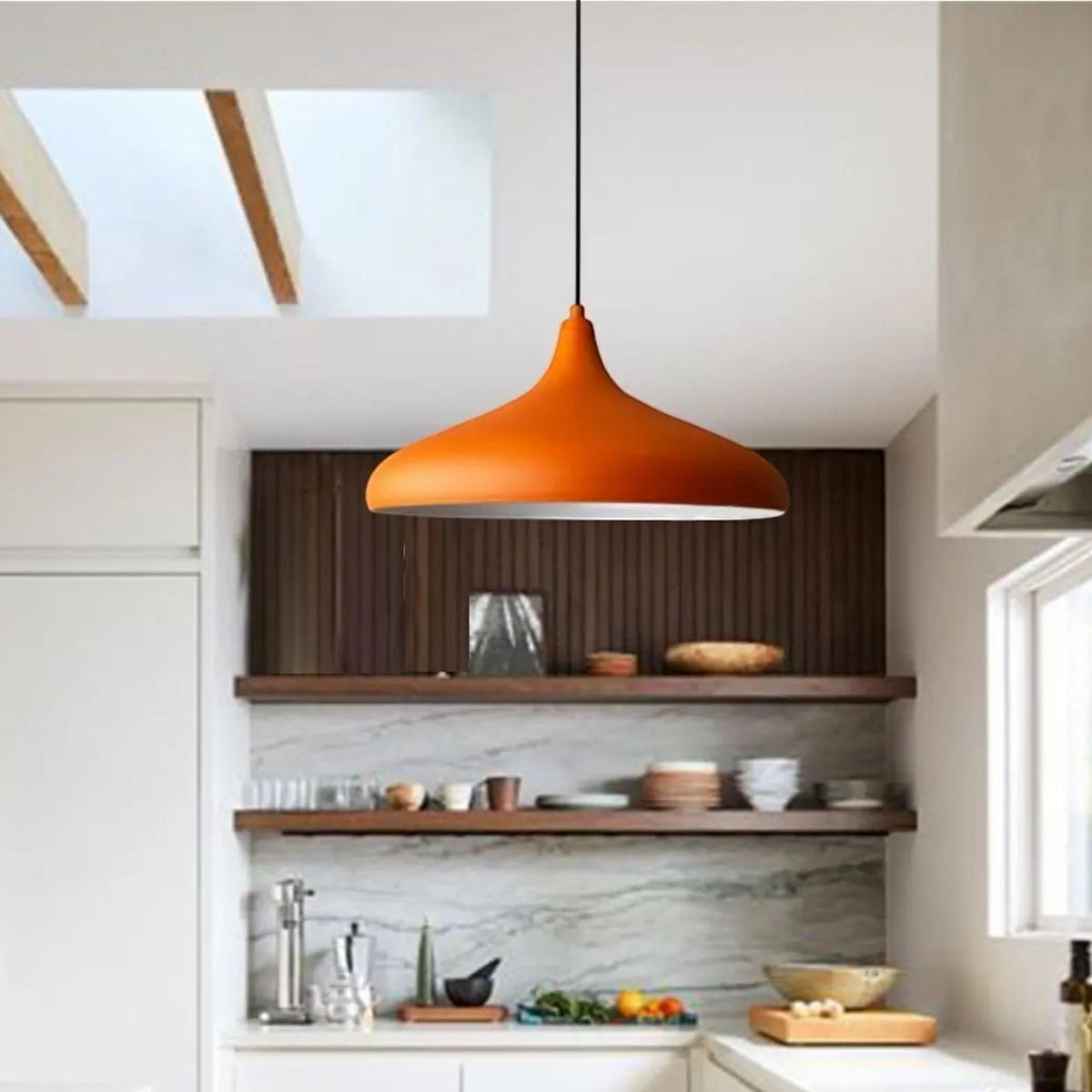 PENDELLEUCHTE Champion 35/20 - Orange, Metall (20/35/20cm) - Bamyum