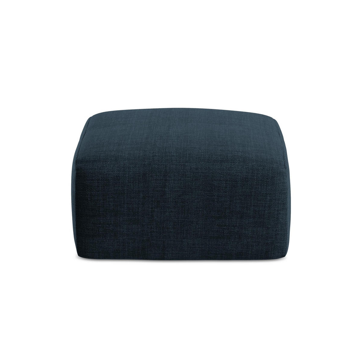 POUF Strukturstoff Blau - Blau/Schwarz, Holzwerkstoff/Kunststoff (65/40/65cm) - LaMiaSofa