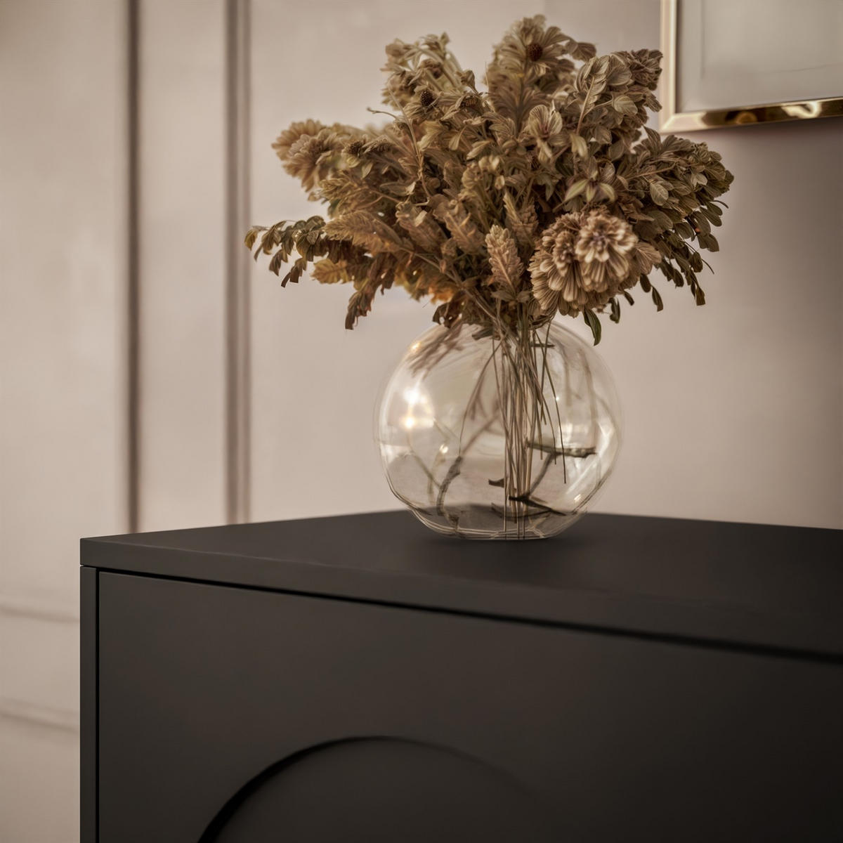 KOMMODE ARIADNA schwarz zweitürig - Schwarz, Holzwerkstoff (104/83/35cm)