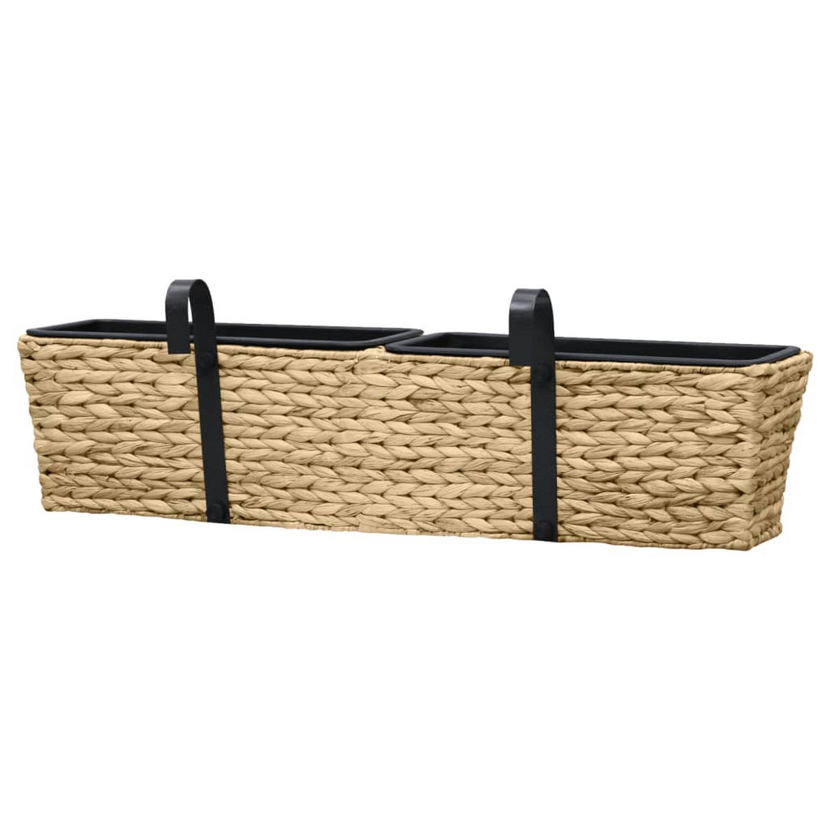 BLUMENKASTEN 2er set Wasserhyazinthe - Braun, Naturmaterialen (80/18/20cm) - vidaXL