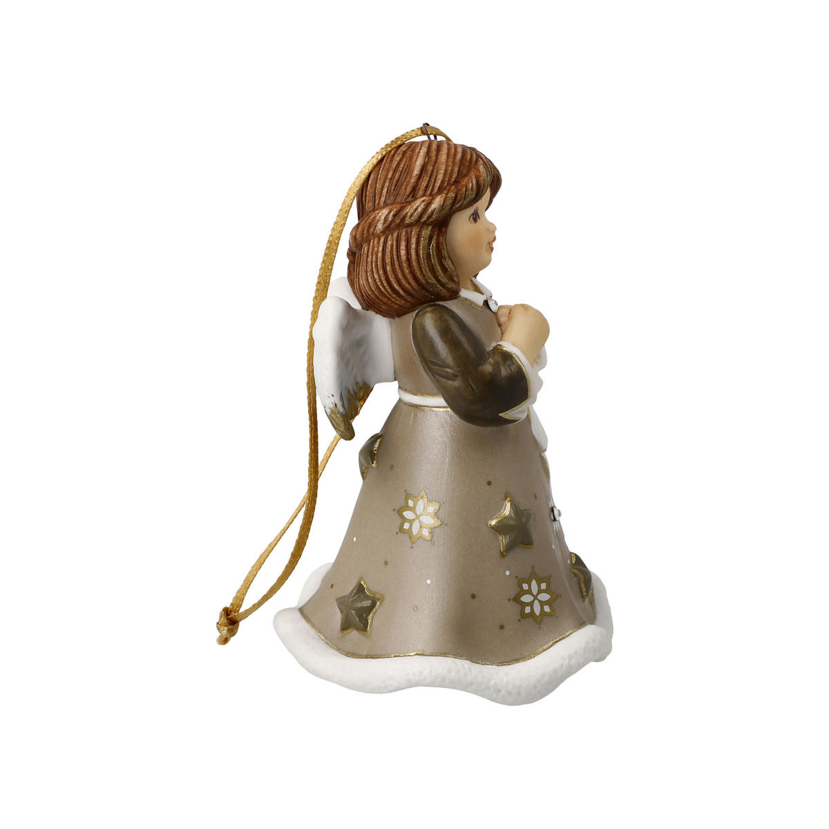 ENGELFIGUR Jahresengel Glöckchen 2024, Porzellan, Walnuss, Jahresedition - Braun, Keramik (6/9.5/6cm) - Goebel