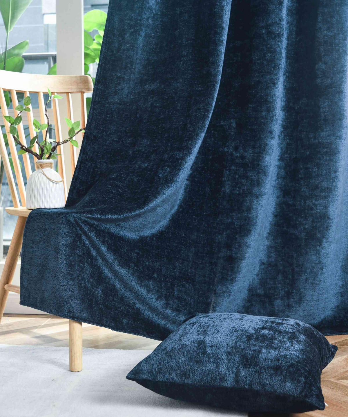 VORHANG 2ER SET »Nürnberg« HxB 245x135 cm Blau - Blau, Textil (135/245cm) - Gardinenbox