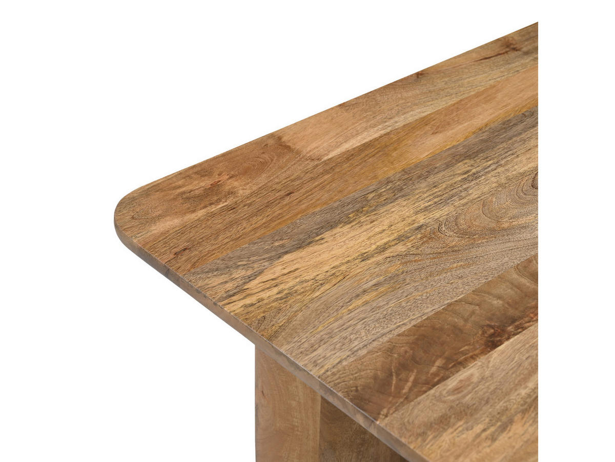 COUCHTISCH Jade Mangoholz Natur Creme - Creme, Holz (130/70/40cm)