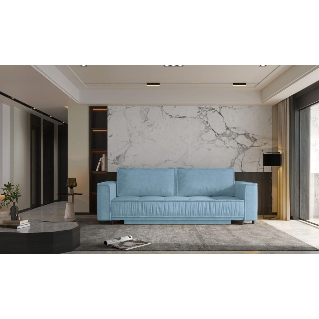 Thumbnail - Fun Möbel Schlafsofa, Blau, Textil, 230x86x85 cm, Wohnzimmer, Sofas & Couches, Schlafsofas