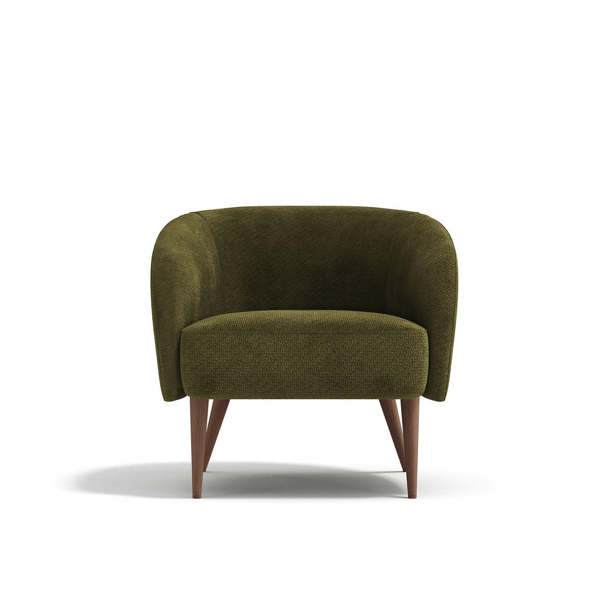 SESSEL MILO Bouclé-Samt Vintage-Grün 73.5cm - Dunkelgrün/Grün, Textil (73.5/66.5/67.5cm) - Premium Interiors