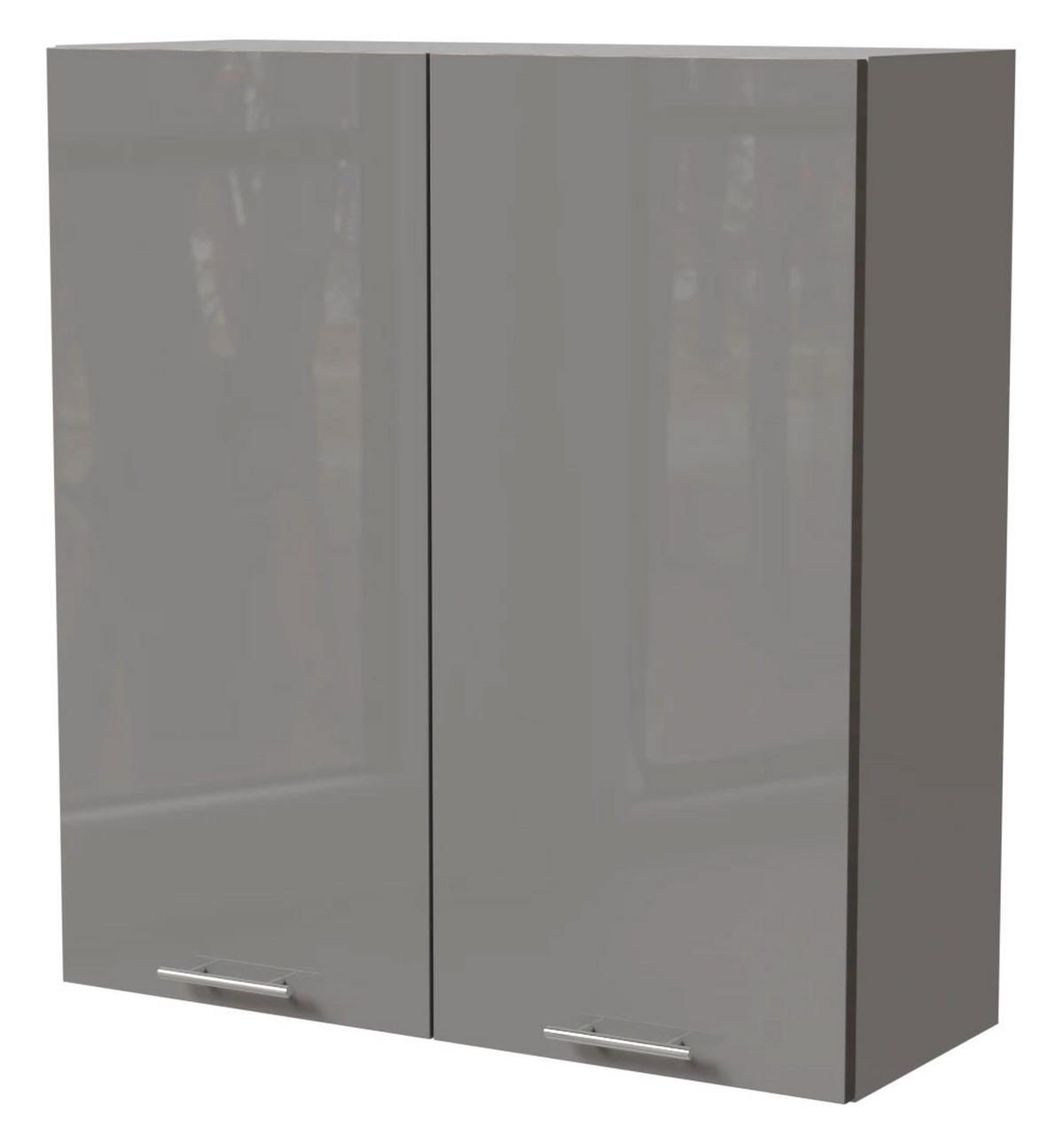 HÄNGESCHRANK Essen W4/90 Grau Hochglanz / Grau Matt 90 / 32,5 / 96cm - Grau, Holz/Holzwerkstoff (90/96/32.5cm) - Feldmann-Wohnen