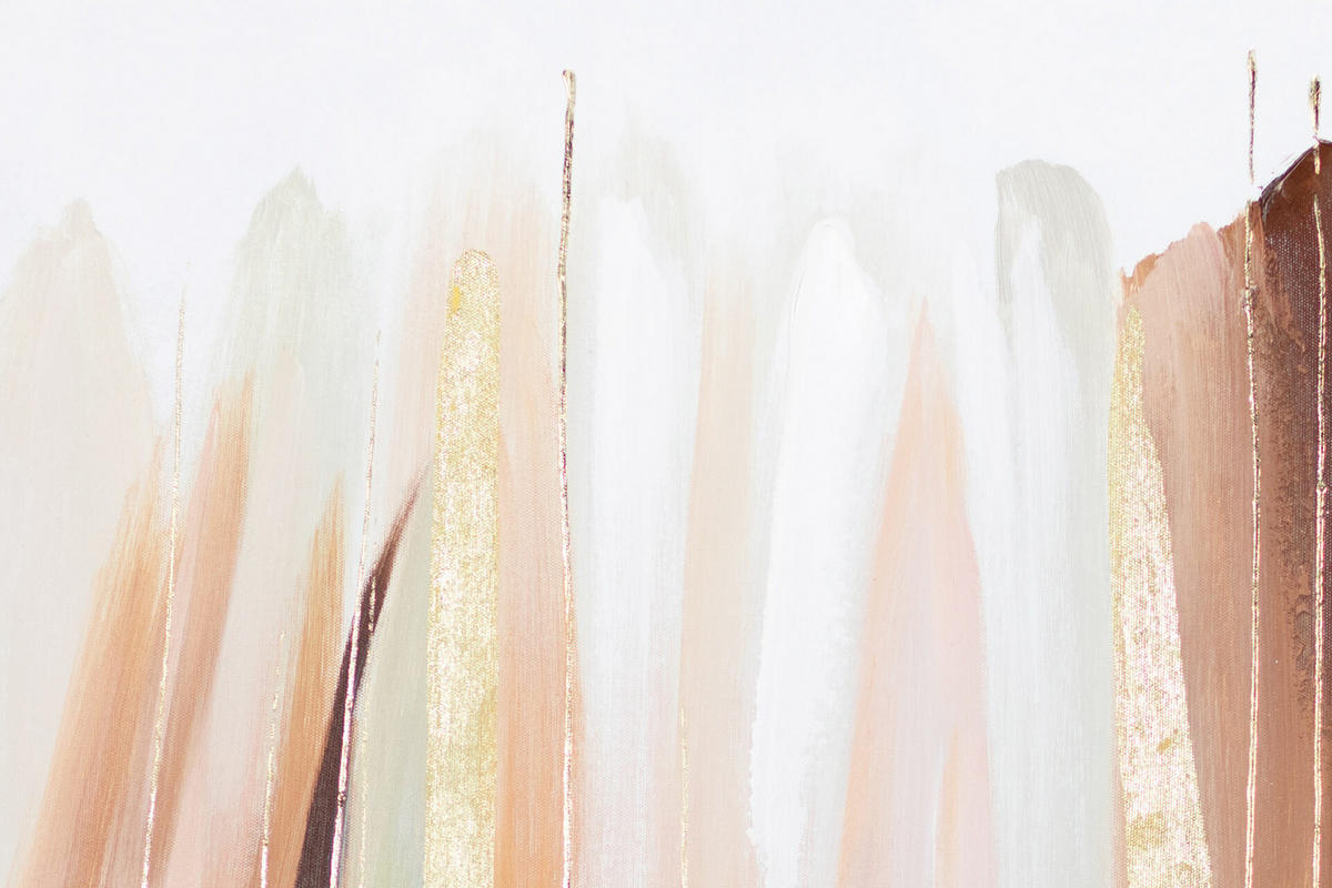 ÖLGEMÄLDE 60/60 cm - Pink/Beige, Holz/Textil (60/60cm) - KUNSTLOFT