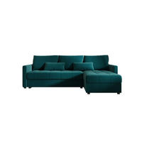 ECKSOFA MOS L BIS Itaka 39 Rechts mit Schlaffunktion - Türkis, Textil (220/143cm) - Bedante