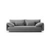 SOFA Torino aus Samt hellgrau 3 Sitzplätze - Hellgrau, Textil (103/83/220cm) - Micadoni