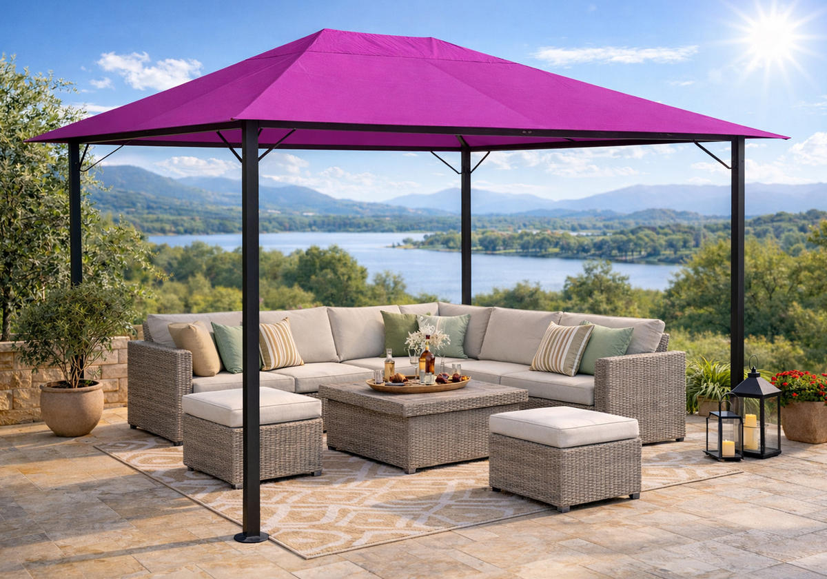 ERSATZDACH Pavillon 3/4 m Beere - Lila, Textil (297/1/397cm) - QUICK STAR