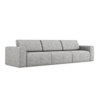 4-SITZER-SOFA Strukturstoff Stoff Grau - Beige/Silberfarben, Kunststoff/Textil (314/80/103cm) - Makamii
