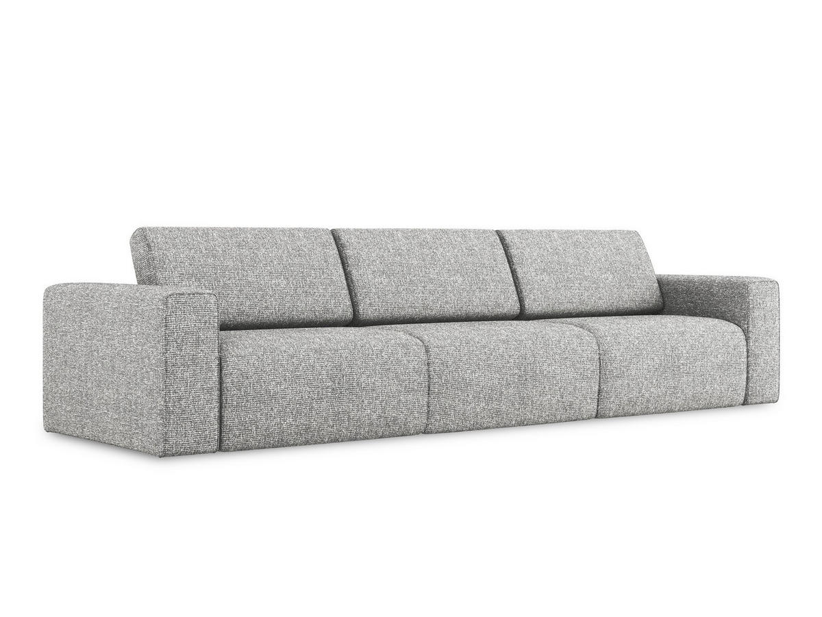 4-SITZER-SOFA Strukturstoff Stoff Grau - Beige/Silberfarben, Kunststoff/Textil (314/80/103cm) - Makamii