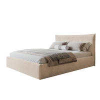 BETT 90x200 - Polsterbett mit Bettkasten und Holzrahmen - Modern Betten - Amor-Samtstoff - Kollektion Rimini - Beige - Beige, Holz/Textil (90/200cm) - Alpi-Möbel