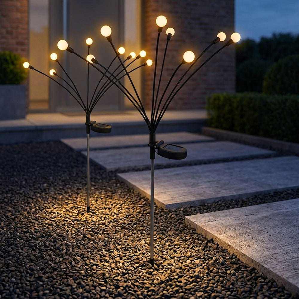 LED AUSSENLEUCHTE Edelstahl Schwarz 2er Set - Schwarz, Metall (20/12/70cm) - Globo Lighting