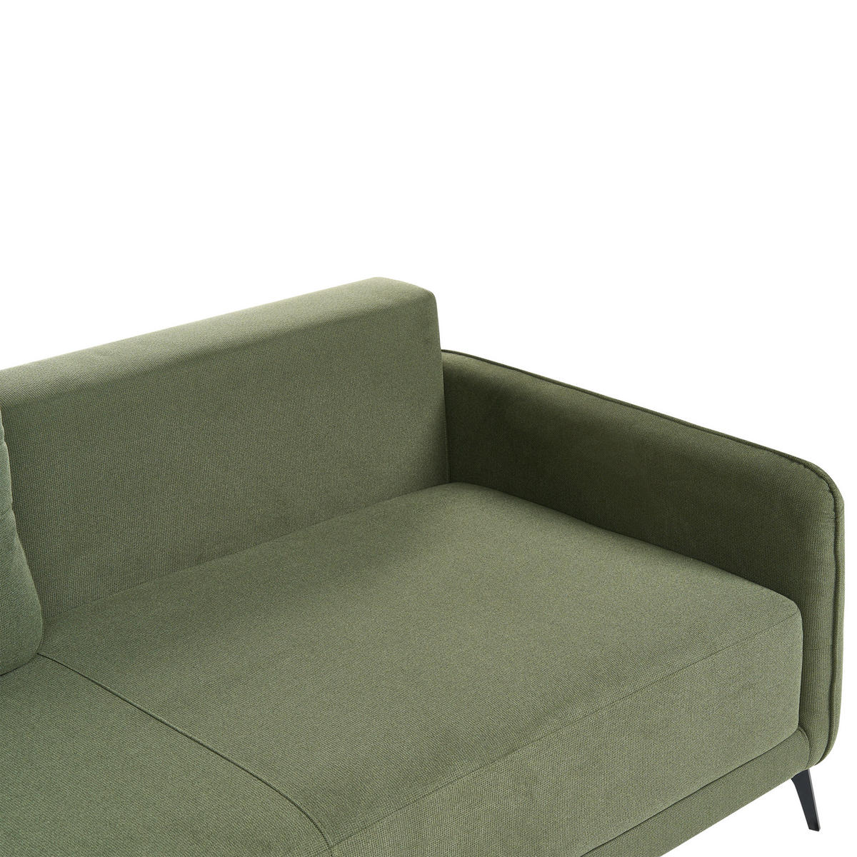 SCHLAFSOFA 3-Sitzer Stoff Grün Heming - Grün, Textil (200/88/90cm) - Beliani