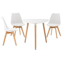 TISCHGRUPPE Holz weiß - Weiß, Holz (150/83/150cm) - CLP