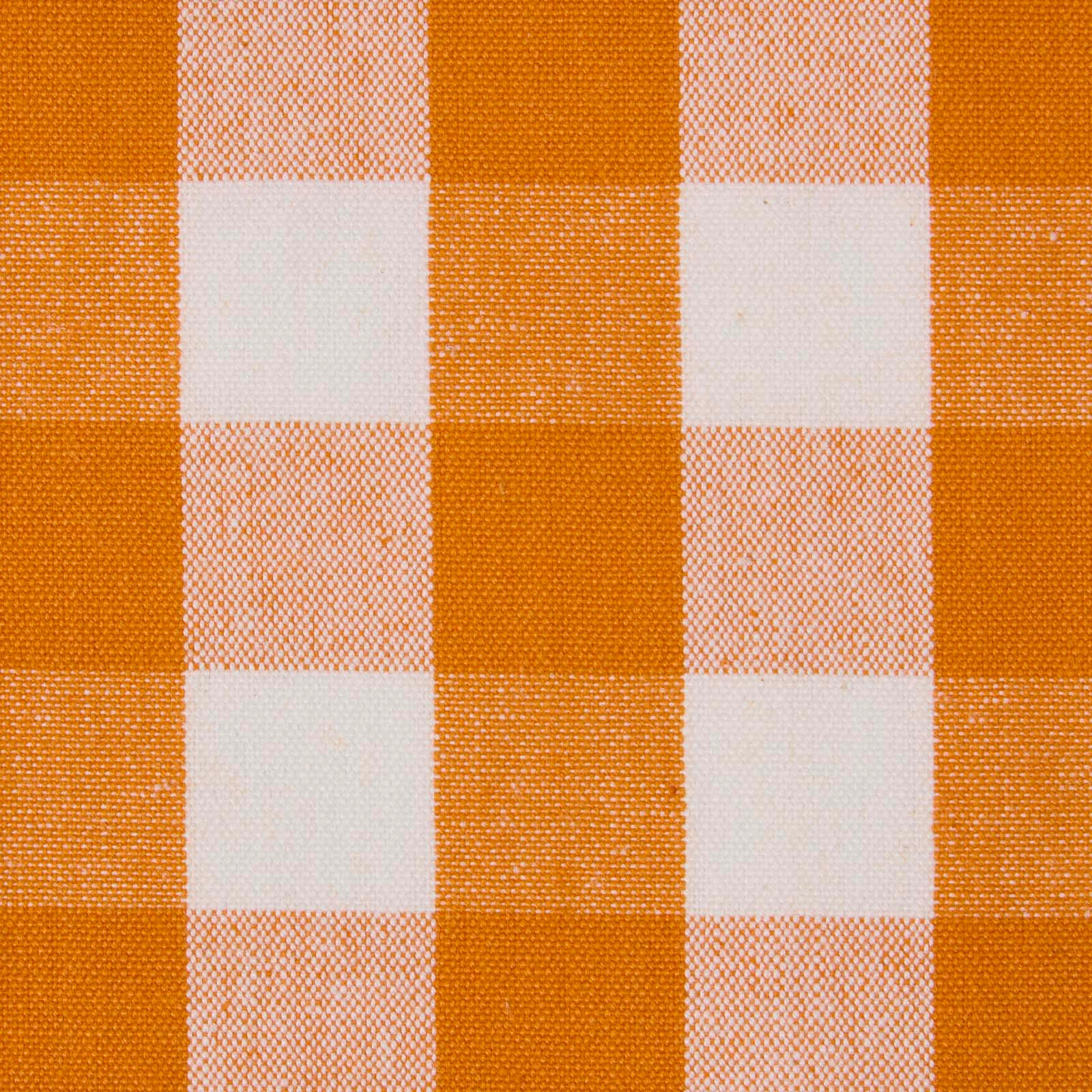 BAUMWOLLSTOFF Meterware orange-weiß kariert, 150 cm - Orange, Textil (150/100cm) - Homescapes