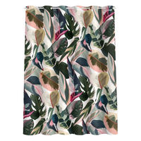 DUSCHVORHANG Pinke Tropen Muster XXL 200/180 cm - Grün, Textil (200/180cm) - Bilderwelten