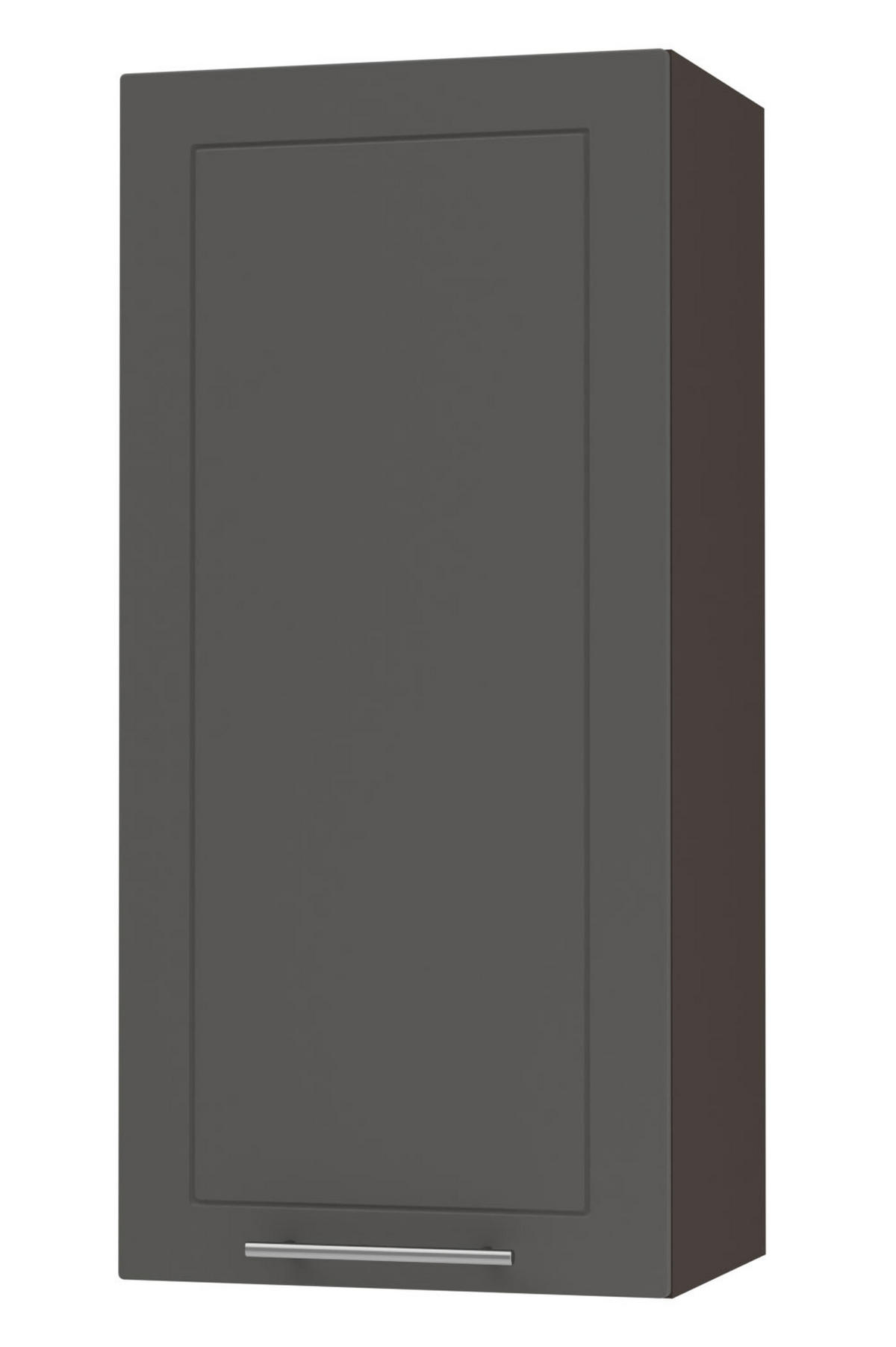 KÜCHENHÄNGESCHRANK Kvantum W4/45 Graphit Matt / Lava Matt 45 / 32,5 / 96cm - Dunkelgrau/Graphitfarben, Holz/Holzwerkstoff (45/96/32.5cm) - Feldmann-Wohnen