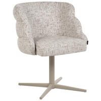 ESSZIMMERSTUHL drehbar Stoff Hellbeige Youngstown - Beige, Textil/Metall (59/78/63cm) - Beliani
