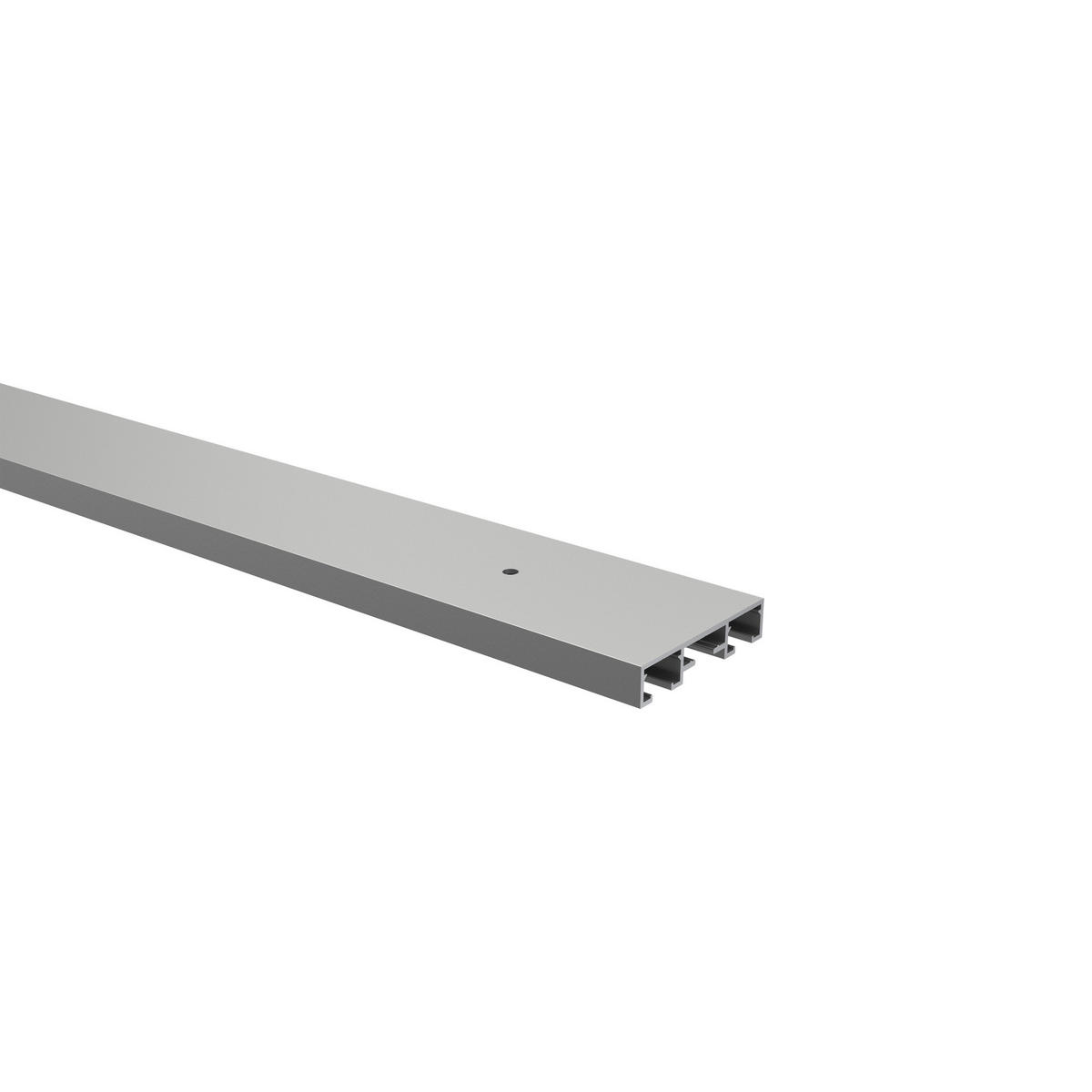 GARDINENSCHIENE / OBJEKTSCHIENE Primax 420 cm (geteilt in 3 x 140 cm), 2-läufig Silbergrau - Silberfarben/Alufarben, Metall (4.3/0.9/420cm) - INTERDECO