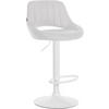 BARHOCKER Lederlook weiß - Weiß, Textil/Metall (47/85/48cm) - CLP