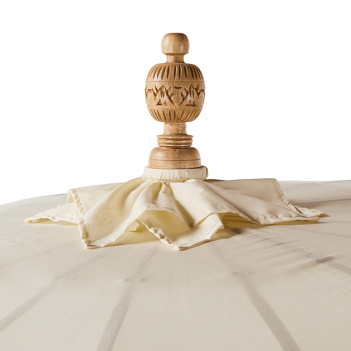 SONNENSCHIRM Macramé - Beige, Holz/Textil (180/180cm) - Butlers