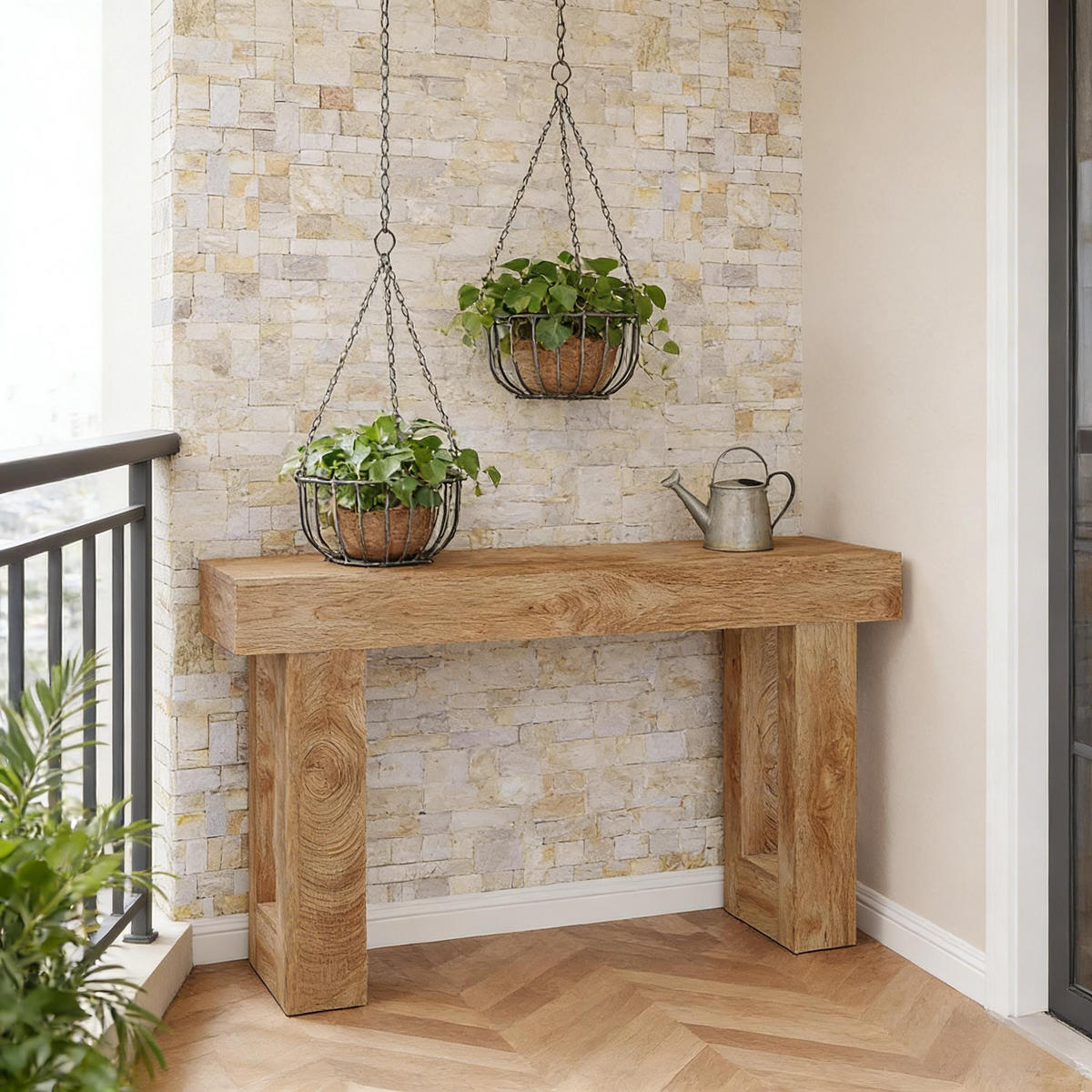 KONSOLENTISCH Braun 160/35/85 cm - Braun, Holz (35/160/85cm) - PANGIVO