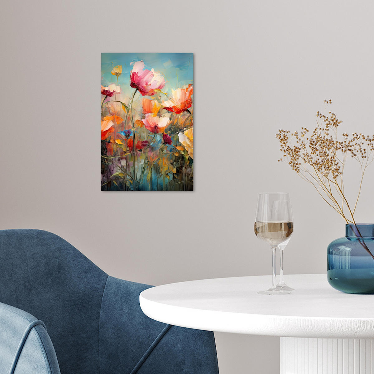 POSTER Blumen - Aquarell - Kunst - Botanisch - Natur 20x30 cm - Orange, Papier (20/30/0.1cm) - MuchoWow