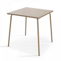 GARTENTISCH , Taupe - Taupe, Metall (70/70/70cm) - Oviala