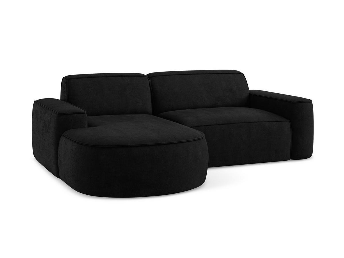 SOFAELEMENT Rechts Chenille Stoff Rot - Bordeaux/Schwarz, Holzwerkstoff/Kunststoff (179/70/113cm) - Makamii