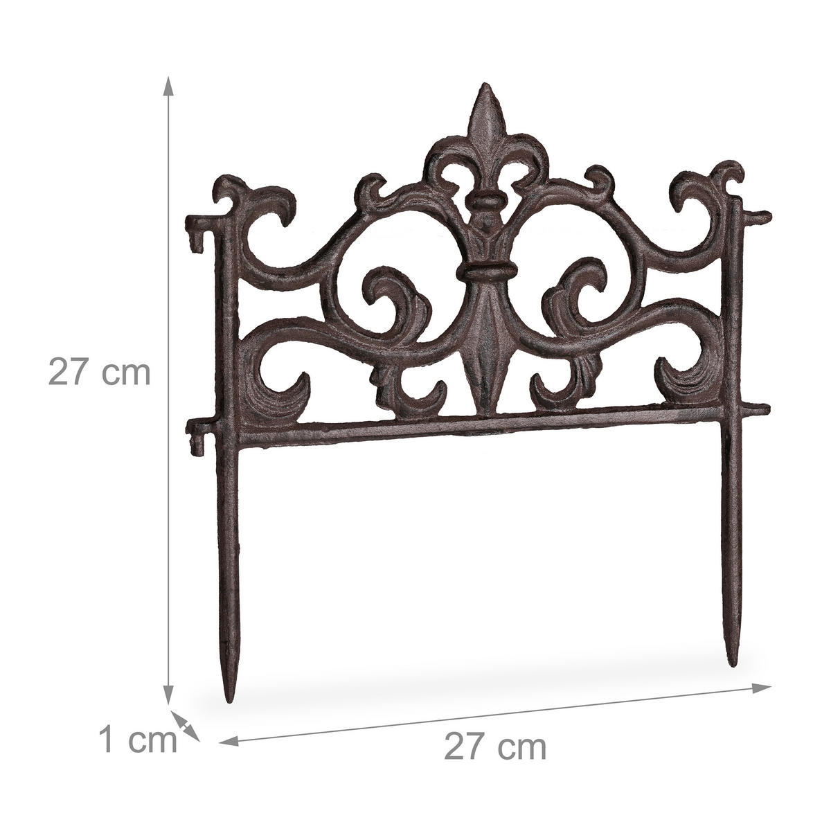 10xBEETZAUN - Braun, Metall (27/27/1cm) - Relaxdays