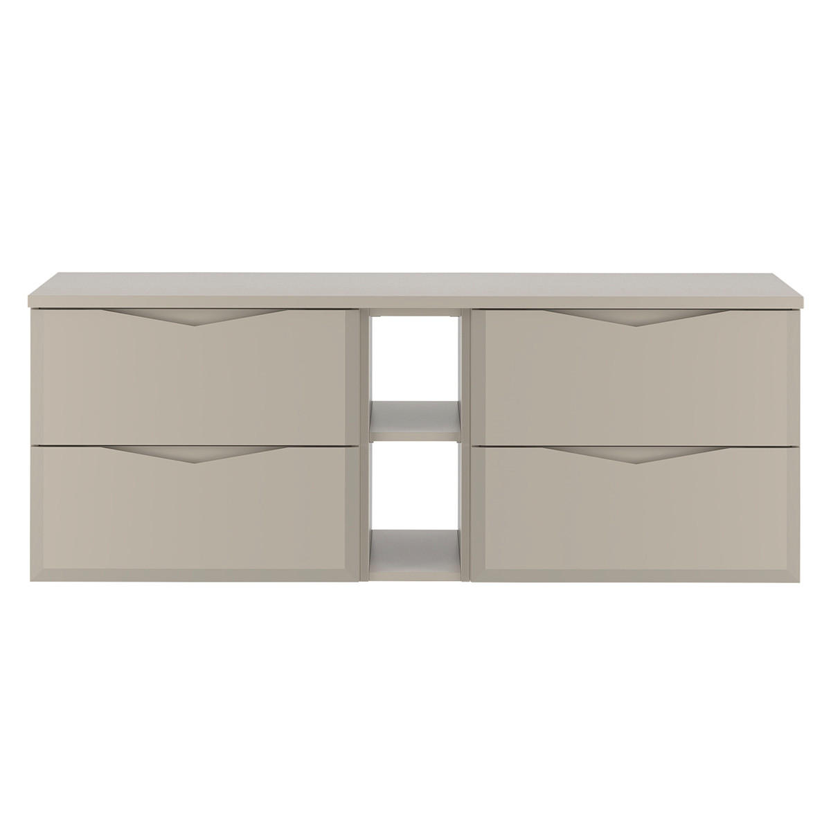 WASCHTISCHUNTERSCHRANK 140.6cm Ellie Kaschmir - Beige, Holzwerkstoff (140.6/52.2/46.5cm) - Petits-meubles