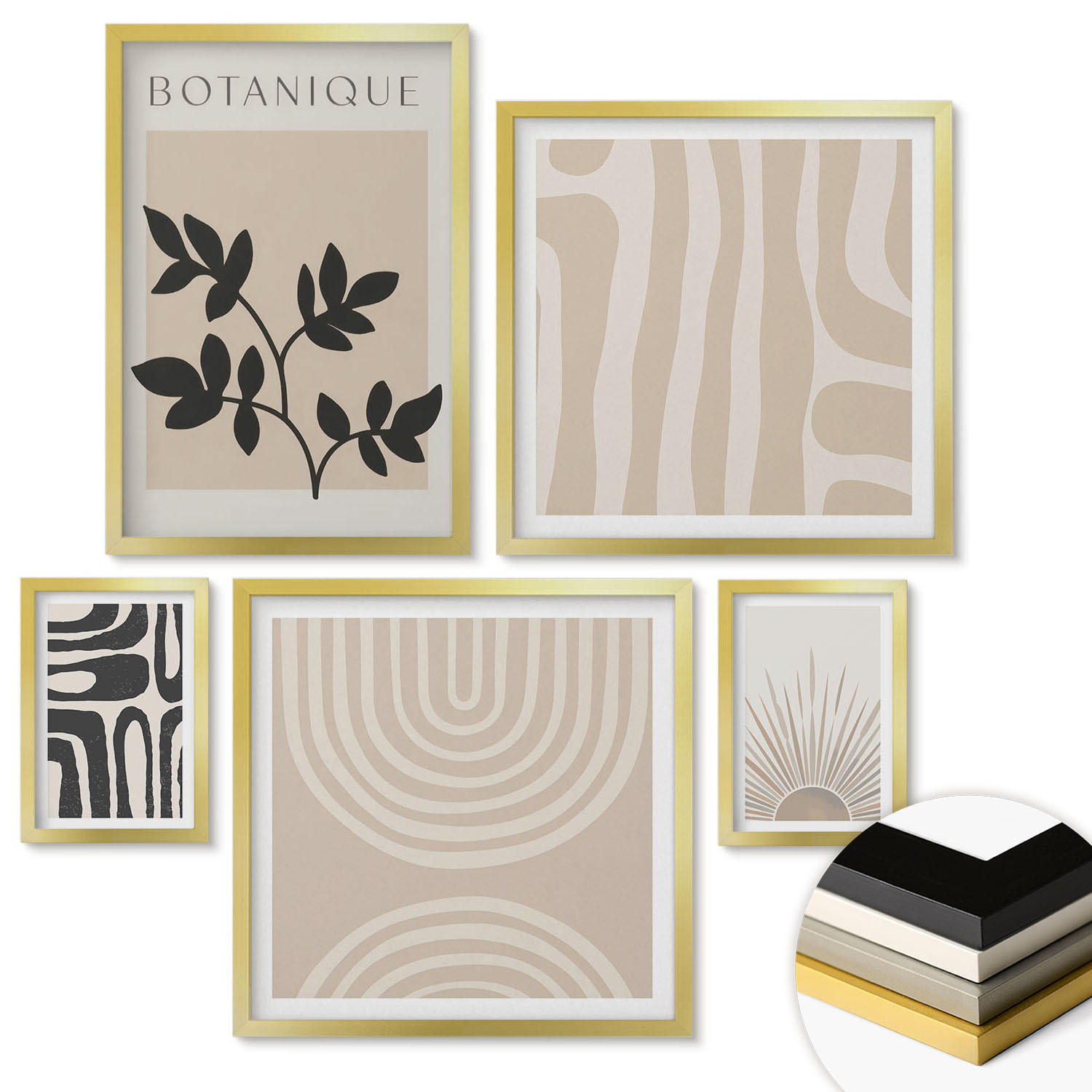 ArtPrintCave Wandbilder Gold 40x60 cm