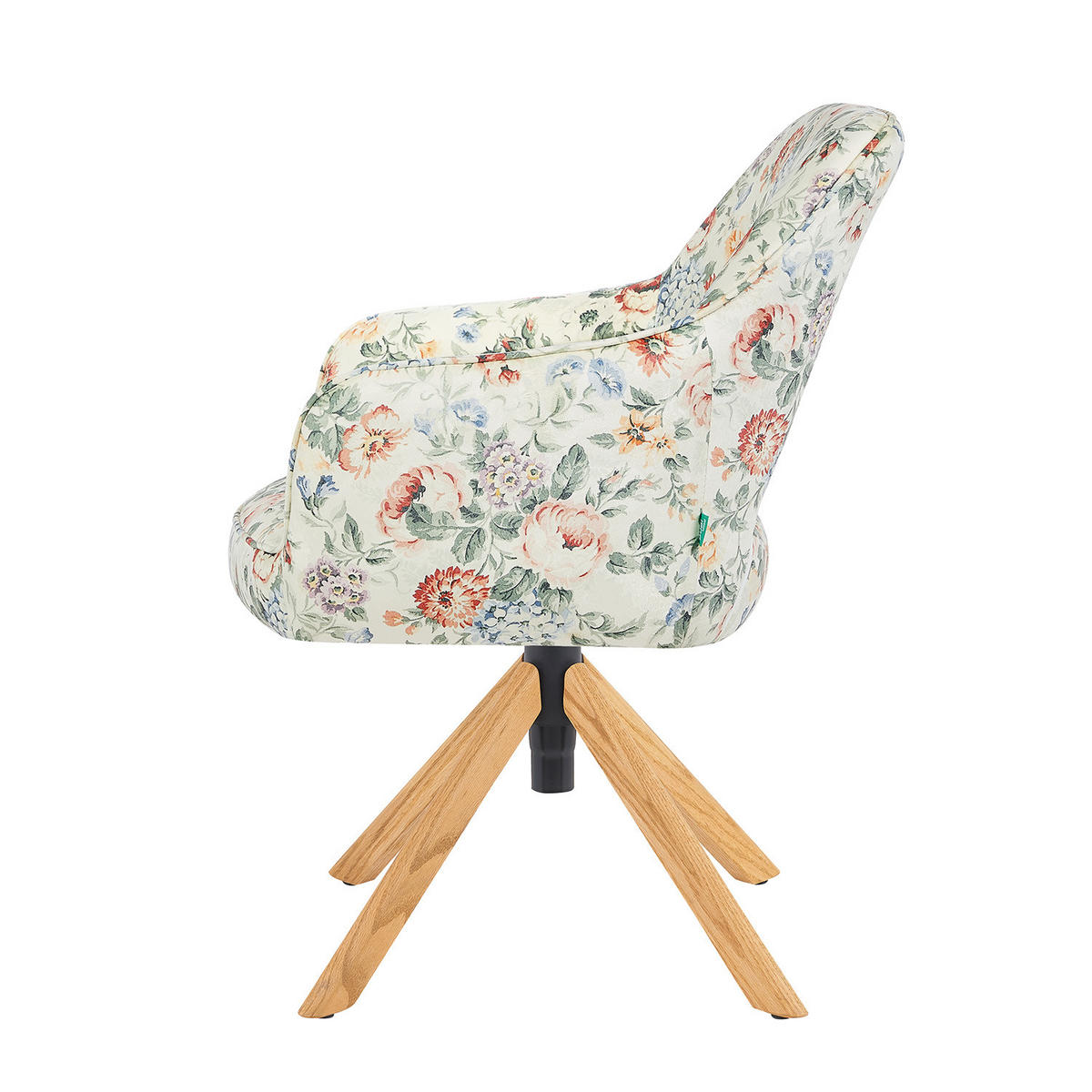 BÜROSTUHL Mika-Amia 2er-Set - Honigeiche/Multicolor, Eichenholz/Holz (60/88/65cm) - DUBI Möbel