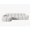 ECKSOFA links Lisa aus strukturiertem Stoff hellgrau 4 Sitzplätze - Hellgrau, Textil (170/310cm) - Micadoni