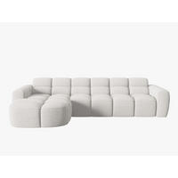 ECKSOFA links Lisa aus strukturiertem Stoff hellgrau 4 Sitzplätze - Hellgrau, Textil (170/310cm) - Micadoni
