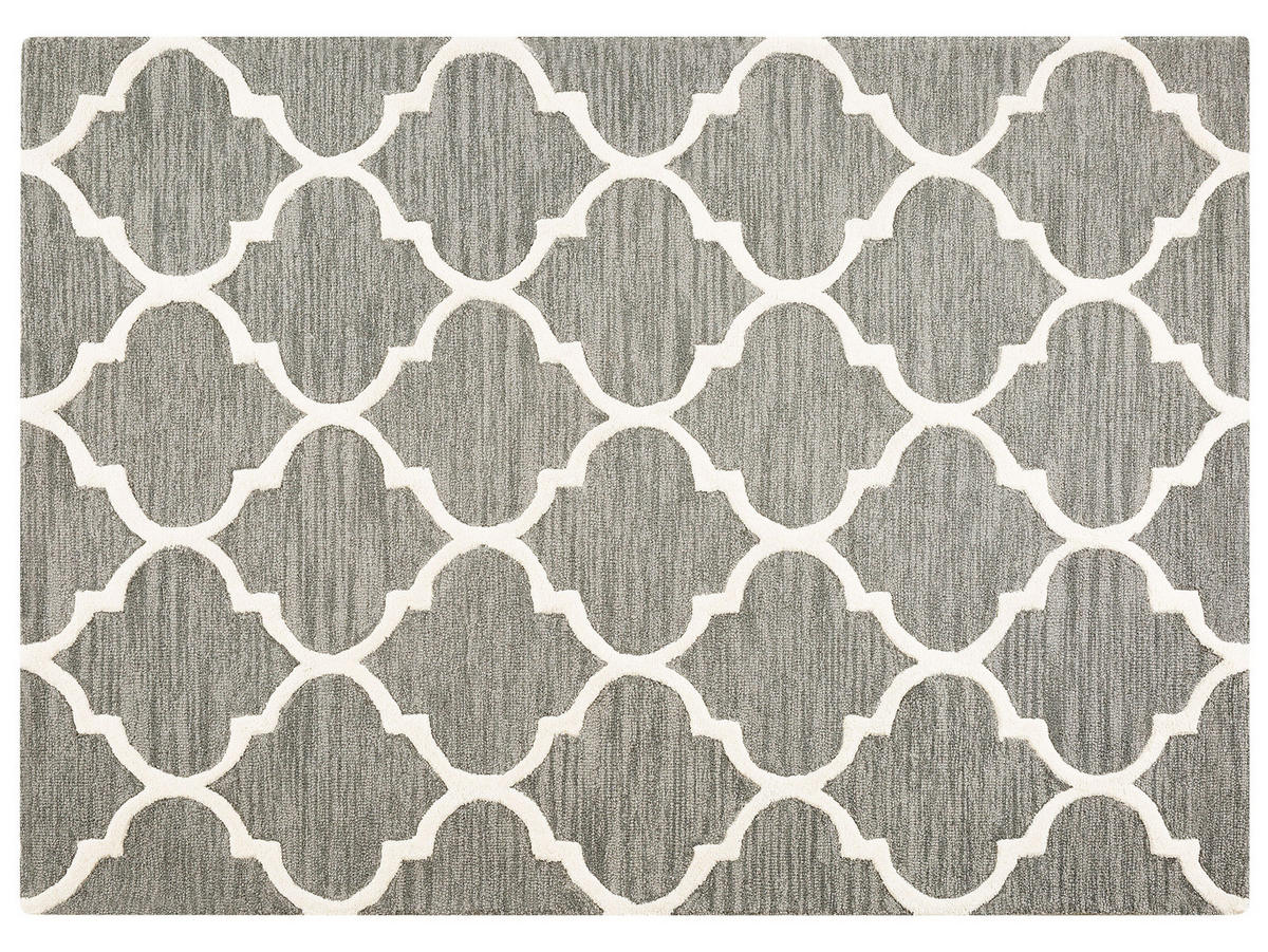 KURZFLOR-TEPPICH Yalova 230/160 cm - Grau, Textil (160/230cm) - Beliani