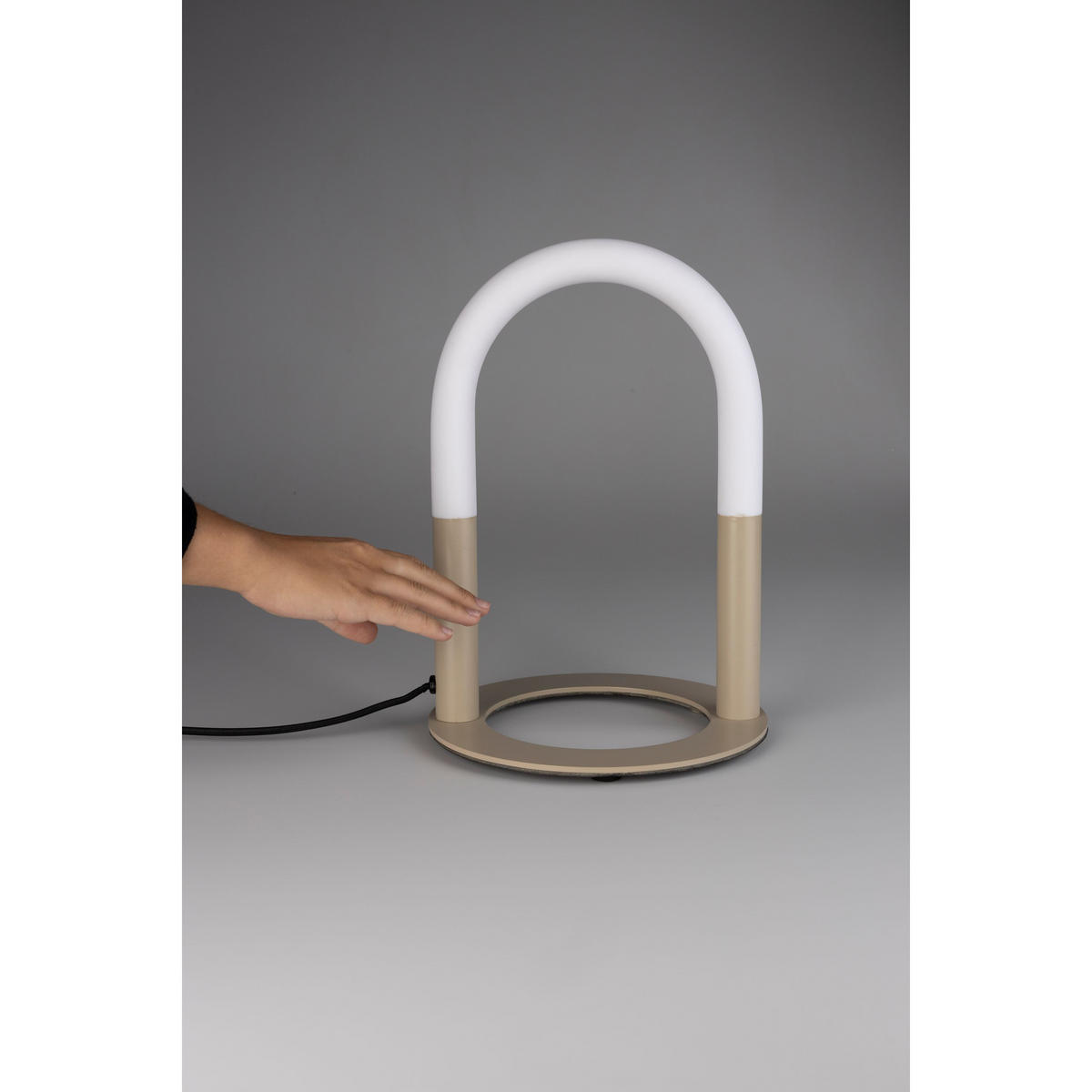 TISCHLAMPE Arch Beige - Beige, Metall (25/25/36cm) - Zuiver