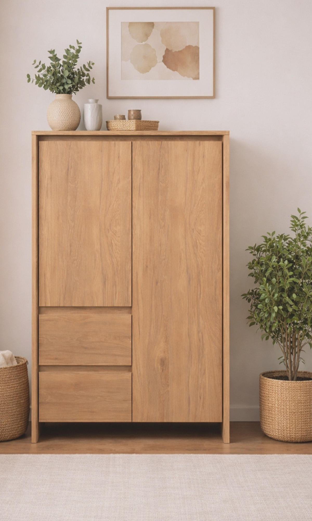 HIGHBOARD Hickory Walnuss 86 x 140 cm, Kommode mit viel Stauraum - Walnussfarben, Holzwerkstoff (86/140/40cm) - Furn.Design