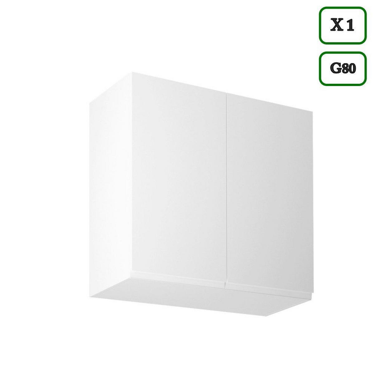 KÜCHENZEILE 240 cm Aspen K101-M240 in Weiß /Hochglanz - Weiß Hochglanz, Holz (240/212/60cm)