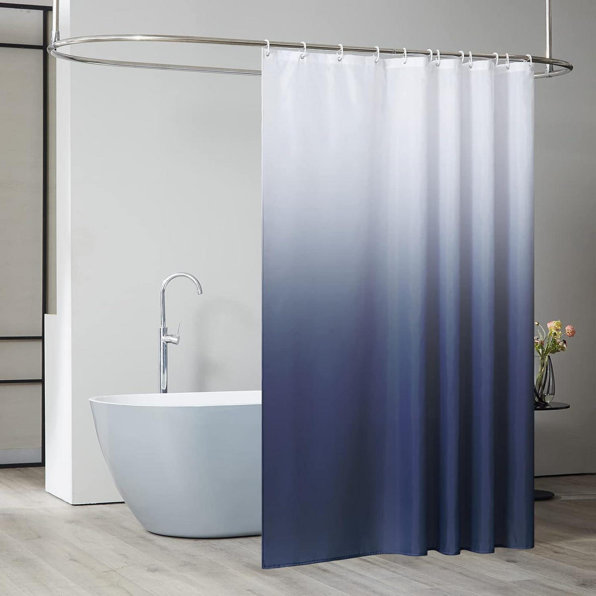 DUSCHVORHANG 180 x 200 cm Polyester Dunkelblau - Multicolor, Textil (180/200cm)