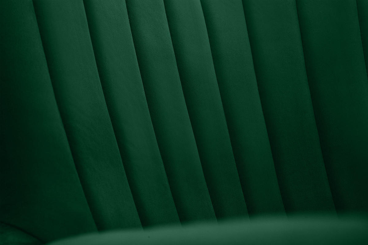 OHRENSESSEL GADI Velourstoff, Dunkelgrün - Dunkelgrün/Schwarz, Holz/Textil (76/100/78cm) - KONSIMO®