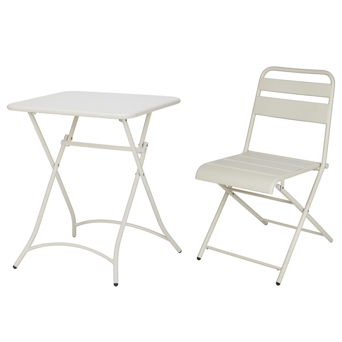 KLAPPTISCH Urban One 58x58 cm - Beige, Metall (58/58/74cm) - Butlers