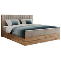BOXBETT ALBERO 4 - 140/200 Beige Struktur - H3 - Beige, Holz/Textil (140/200cm) - MKS