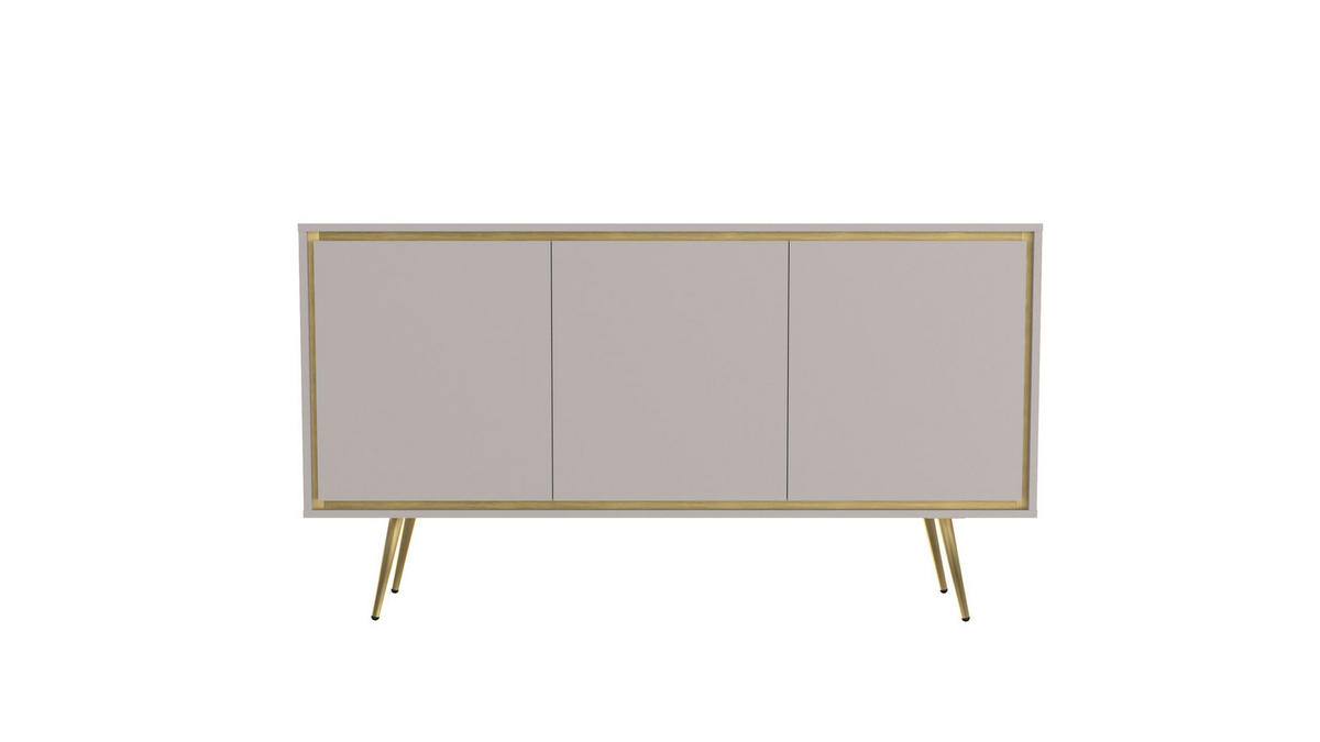 KOMMODE Tori 150 cm Kaschmir - Kaschmir/Goldfarben, Holzwerkstoff/Metall (150/80/40cm) - Ravio