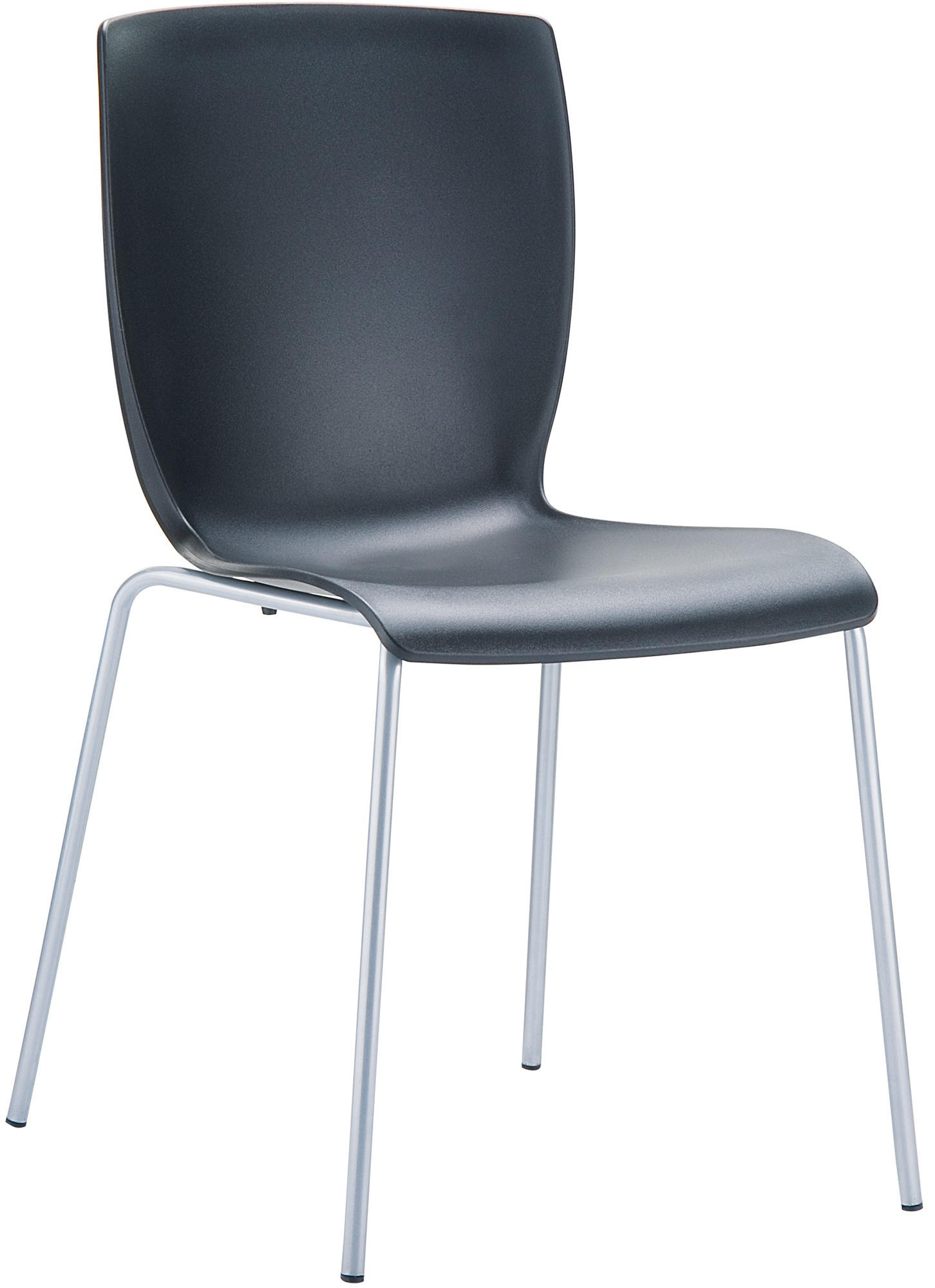 STAPELSTUHL Kunststoff schwarz - Schwarz, Kunststoff/Metall (47/80/50cm) - CLP