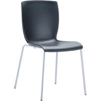 STAPELSTUHL Kunststoff schwarz - Schwarz, Kunststoff/Metall (47/80/50cm) - CLP