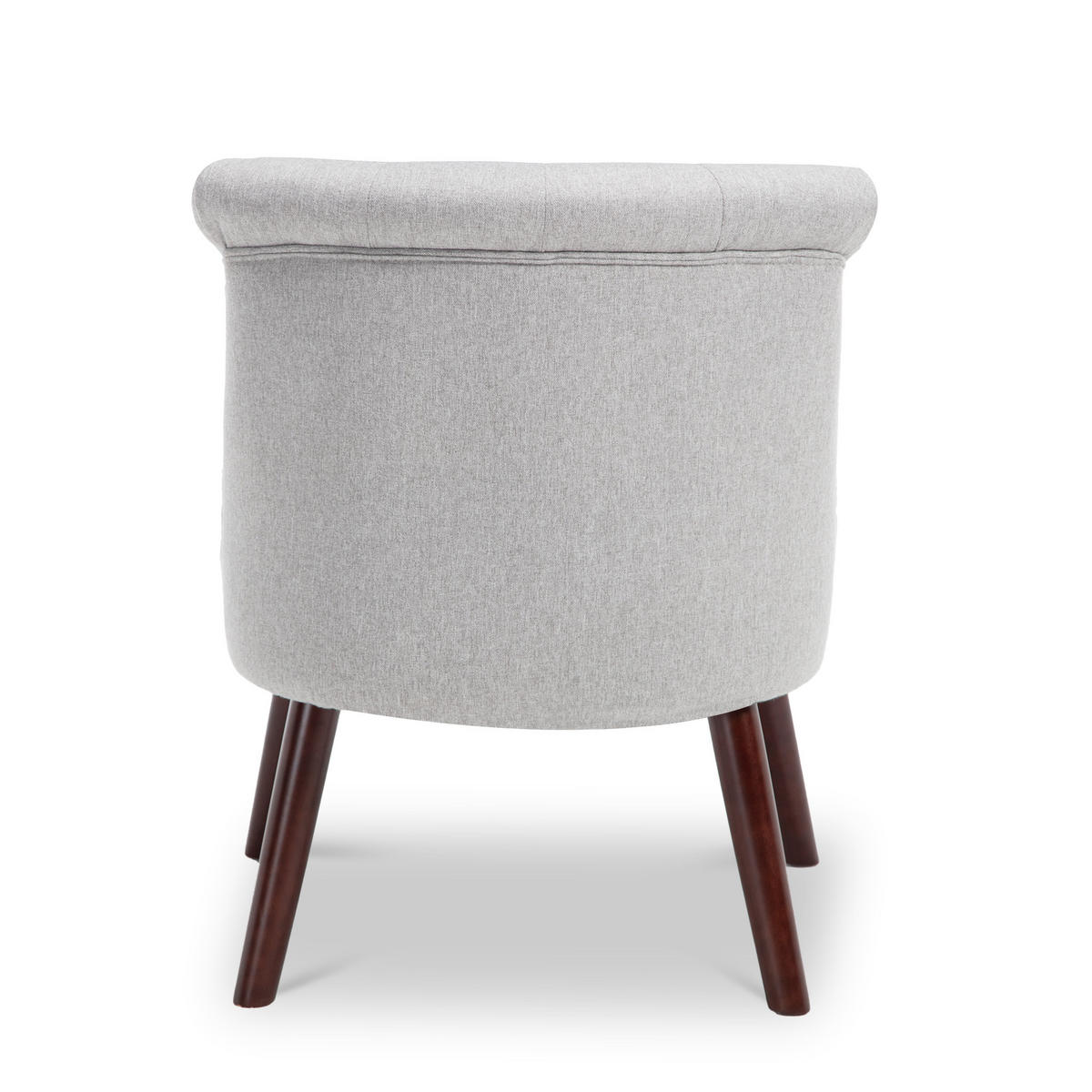 SESSEL 2er-Set Jacques gepolstert mit hellgrauem Stoff - Dunkelbraun/Hellgrau, Holz/Textil (56.5/73/62cm) - Sicaan