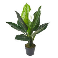 KUNSTPFLANZE Friedenslilie weiß, 90 cm - Weiß, Kunststoff (90cm) - Homescapes